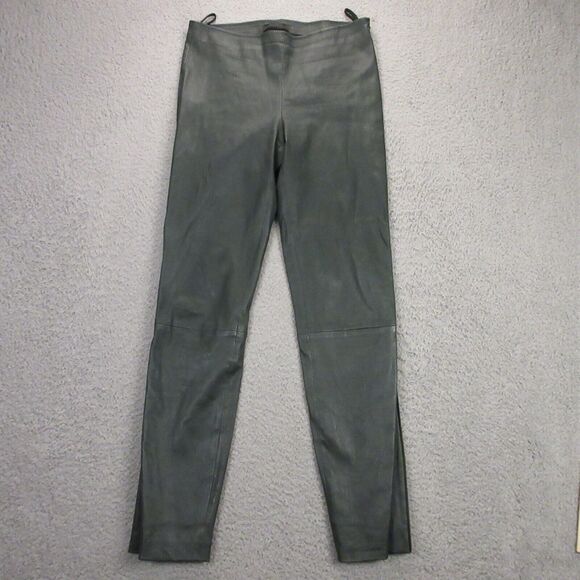 The Row Womens Lambskin Leather Pants size 8 Skinny‎ Leg Full Length Ankle Zip - Picture 1 of 16